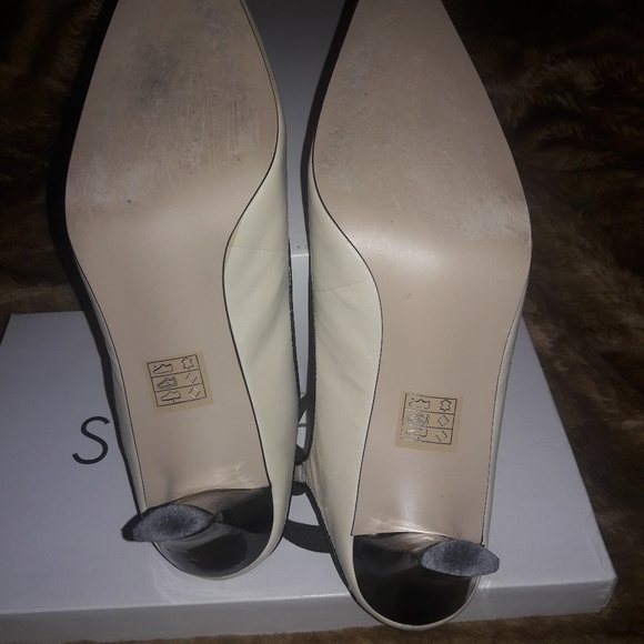 Studio 36 bone  mid heels size 9M - Picture 4 of 5